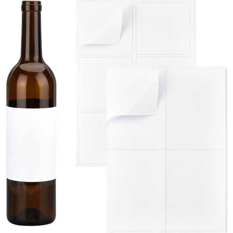 Wine Bottle Size - 20 arkuszy/100 sztuk pusta etykieta na