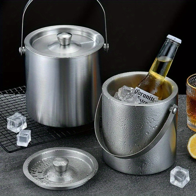 Wine Beer Refrigerator - Izolowane wiadro na lód ze stali