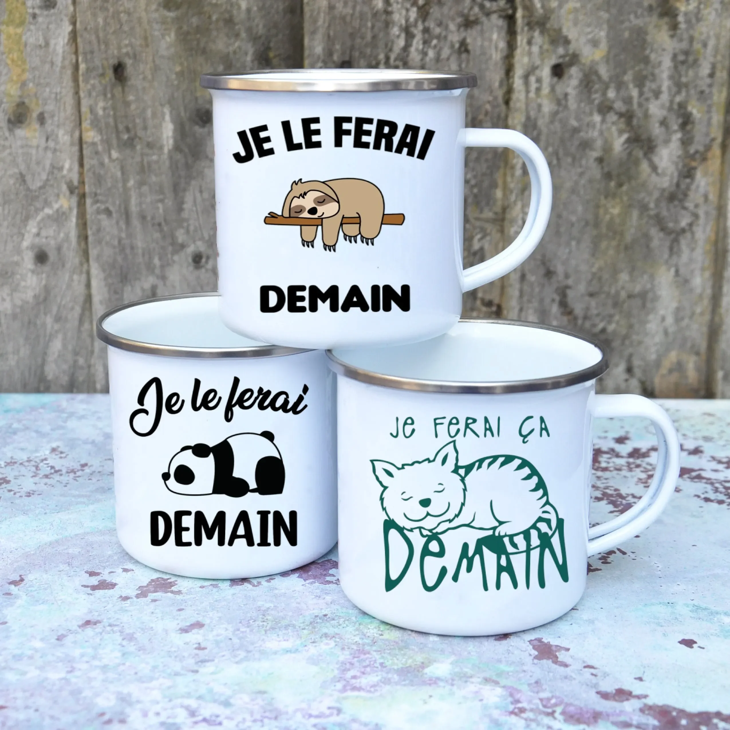 Śliczny emaliowany kubek do ka – Wine Beer Coffee Drink recenzja i cena