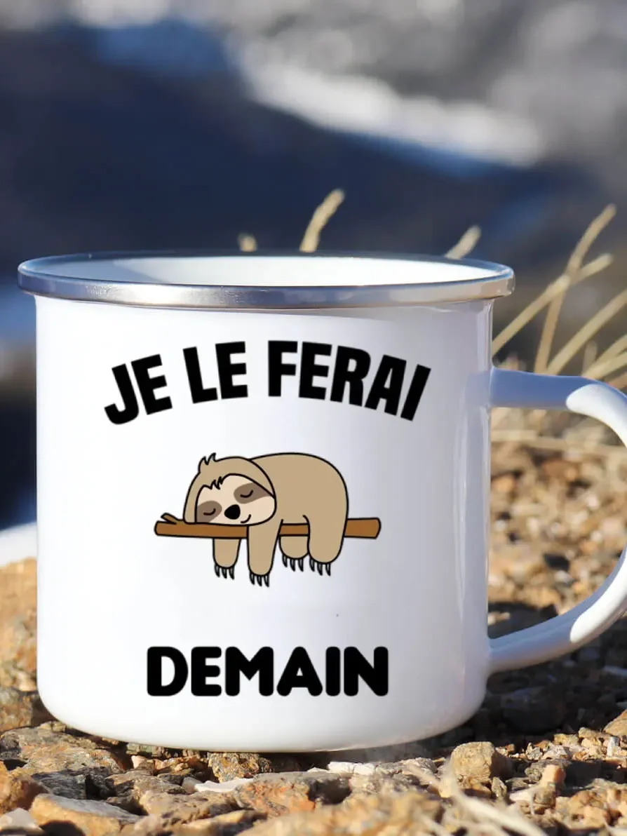 Śliczny emaliowany kubek do ka – Wine Beer Coffee Drink recenzja i cena