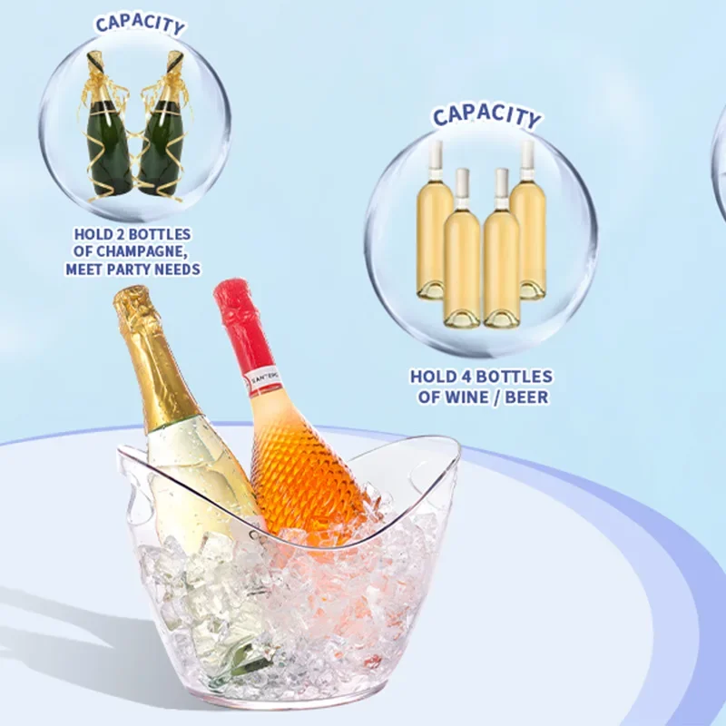 Przezroczyste wiaderko na lód  – Wine Beer Refrigerator recenzja i cena